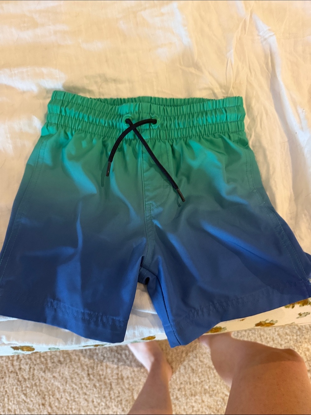 Old Navy Boys Green to Blue Ombre Swim Trunks
